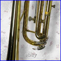 NICE Bundy Selma Gold Student Trumpet Model BTR-130 with Bundy Case & Mouthpiece