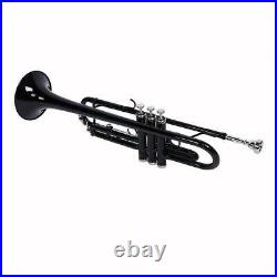 New Black Nickel Plating Student Bb Trumpet with Case Mouthpiece for Beginner