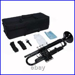 New Black Nickel Plating Student Bb Trumpet with Case Mouthpiece for Beginner