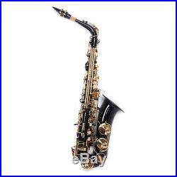 New Brass Eb Alto Saxophone Black Sax with Other Accessories