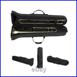 New Brass Key Of Eb Alto Trombone with Tuner Hard Case 12C Mouthpiece Golden