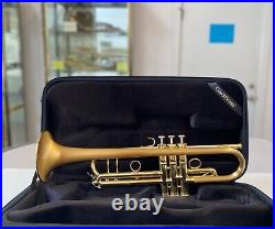 New Carol Brass CTR-5060H-GSS-SLB Pro Bb Trumpet, Satin Lacquered Bell with Case