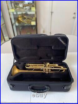 New Carol Brass CTR-5060H-GSS-SLB Pro Bb Trumpet, Satin Lacquered Bell with Case