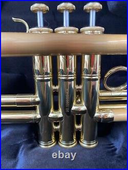 New Carol Brass CTR-5060H-GSS-SLB Pro Bb Trumpet, Satin Lacquered Bell with Case