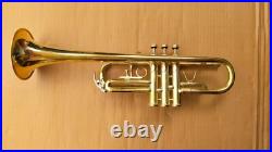 New Golden Brass flat Trumpet C Fantastic FOR STUDENTS FREE HARD CASE+MOUTHPIECE