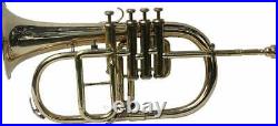 New Handmade FluGel Horn Bb 4 Valve Brass Trumpets For FLUGELHORN nice BRS