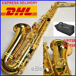 New JUPITER JAS-769 Alto Saxophone Eb Tune Gold Lacquer Sax With Case DHL POST