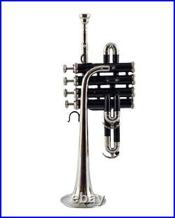 New Piccolo Trumpet Brass Bb Pitch Tune With Hard Case And Mouthpiece