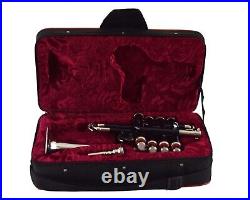 New Piccolo Trumpet Brass Bb Pitch Tune With Hard Case And Mouthpiece