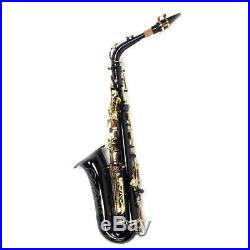 New Professional Brass Band Eb E-flat Alto Saxophone Sax Black with Carry Case