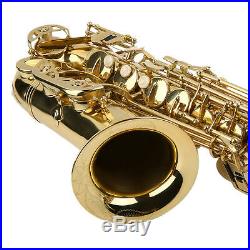 New Professional Eb Alto Sax Saxophone Paint Gold with Carry Case Accessories