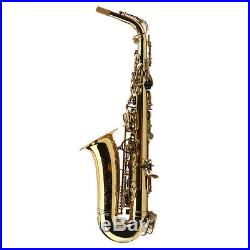 New Professional Eb Alto Sax Saxophone Paint Gold with Case and Accessories BP