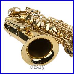 New Professional Eb Alto Sax Saxophone Paint Gold with Case and Accessories BP