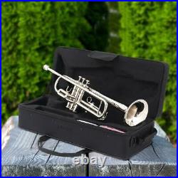 New Silver Student School Band Bb Trumpet With Casa Xmas Gift for Beginner