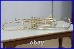 New Trombone 3 valve brass finish BB pitch with Hard case And Mouthpiece