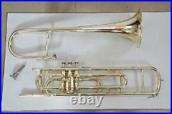 New Trombone 3 valve brass finish BB pitch with Hard case And Mouthpiece