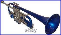 New Trumpet Bb Pitch For Sale Blue Color With Free Case And Mouthpiece