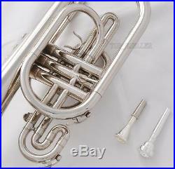 Newest Professional Marching Mellophone F Key Silver Nickel Finish With Case