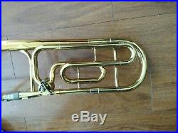 Nice Playing Vintage King 2104 4B Professional Large Bore Trigger Trombone /Case