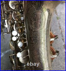 Nice Vintage 1941 Buescher Aristocrat Big B Alto Saxophone with Case