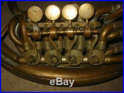 Nice old rotary Tuba heligon / Helicon in F  Cerveny w. Garland! 4valves