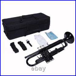 Nickel Plating Trumpet Set with Mouth of Trumpet Gloves Black