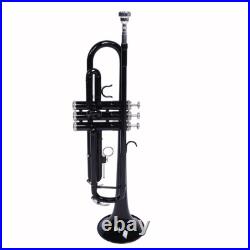 Nickel Plating Trumpet Set with Mouth of Trumpet Gloves Black