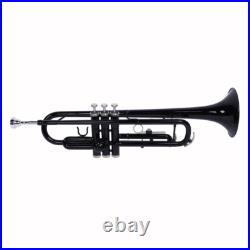 Nickel Plating Trumpet Set with Mouth of Trumpet Gloves Black