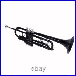 Nickel Plating Trumpet Set with Mouth of Trumpet Gloves Black