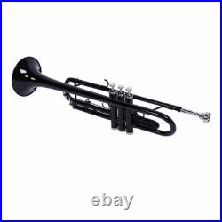 Nickel Plating Trumpet Set with Mouth of Trumpet Gloves Black