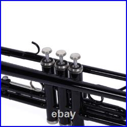 Nickel Plating Trumpet Set with Mouth of Trumpet Gloves Black