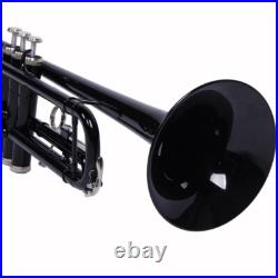 Nickel Plating Trumpet Set with Mouth of Trumpet Gloves Black