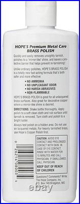 Non-Flammable Brass Polish Safe for Home, Musical Instruments, and More, 8 oz