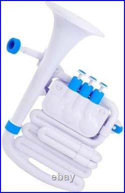 Nuvo jHorn Brass Training Instrument Bb & C Tuning BLUE AND WHITE