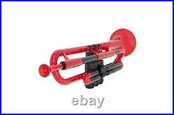 OB pInstrument pTrumpet Plastic Trumpet, Mouthpieces and Carrying Bag, Red