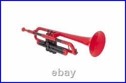 OB pInstrument pTrumpet Plastic Trumpet, Mouthpieces and Carrying Bag, Red