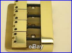 #O 1025B Fender Brass Bass Bridge for P and J Bass- Genuine Kahler NOS Parts
