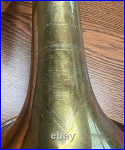 Olds ambassador trumpet Stamped 76869 los angeles 1952 With Case