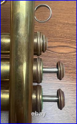Olds ambassador trumpet Stamped 76869 los angeles 1952 With Case Olds ambassador trumpet Stamped 76869 los angeles 1952 With Case