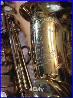 Original Lacquer Selmer Super Balanced Action Alto Saxophone w High F# 1953