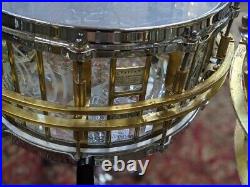 Orlich Glass & Brass Etched The Art of Music 5pc Drum Set
