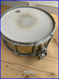 PEARL FREE FLOATING 14 X 6.5 BRASS SNARE DRUM Rare