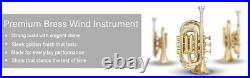 POCKET TRUMPET Bb BRASS WithFREE HARD CASE, AND MOUTHPIECE