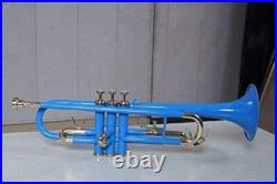 PROME NIGHT Trumpet Blue Color Bb Pitch With Hard Case Mouth Piece