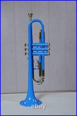 PROME NIGHT Trumpet Blue Color Bb Pitch With Hard Case Mouth Piece