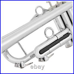 PTrumpet hyTech Hybrid Plastic and Metal Bb Trumpet with Case Silver