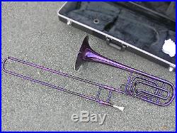 PURPLE Bb/F Tenor STERLING Trombone High Quality With F Trigger