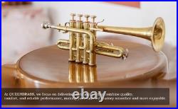 Piccolo Trumpet BRASS Pitch 4-Valve Finish with Case &Mouthpiece