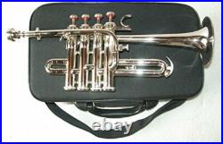 Piccolo Trumpet Bb Nickel Silver With Case Mouthpiece Nicely Tuned