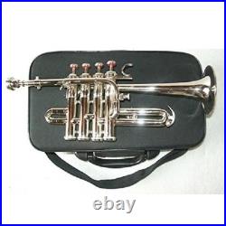 Piccolo Trumpet Bb Nickel Silver With Case Mouthpiece Nicely Tuned